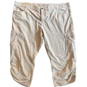 Woolrich Hiking Capri Pants Women's Size 14 Light Khaki‎ Outdoor Casual